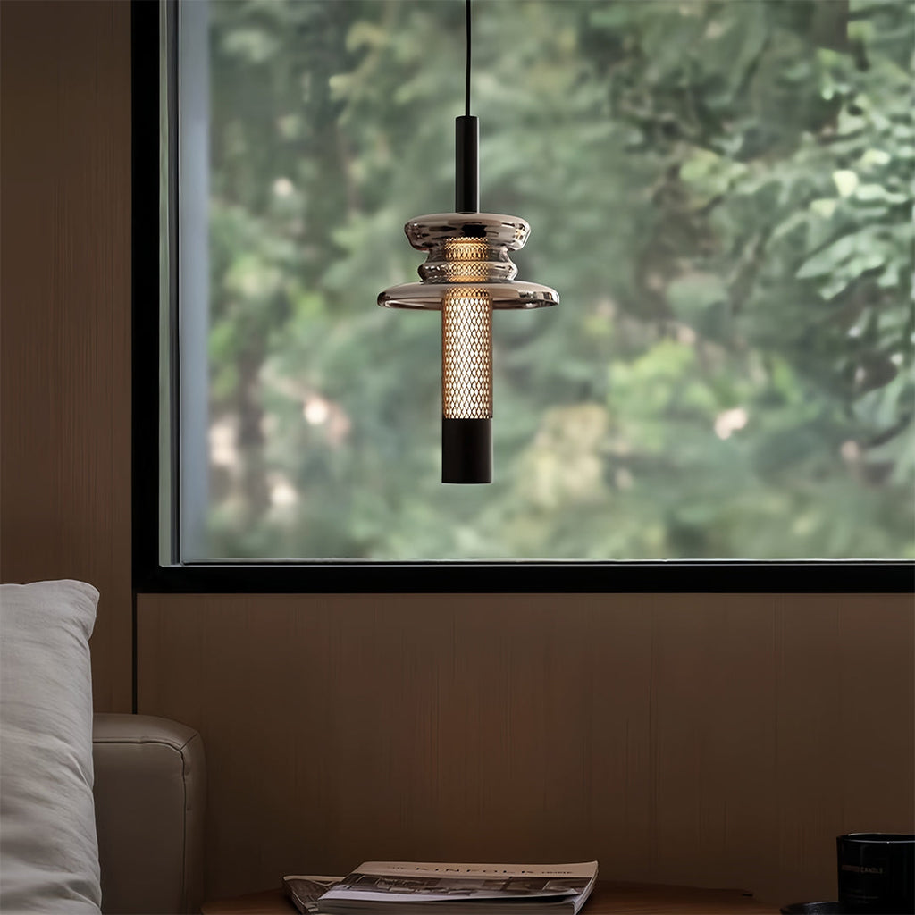WINTHORPE CRYSTAL GEOMETRIC HANGING LANTERN