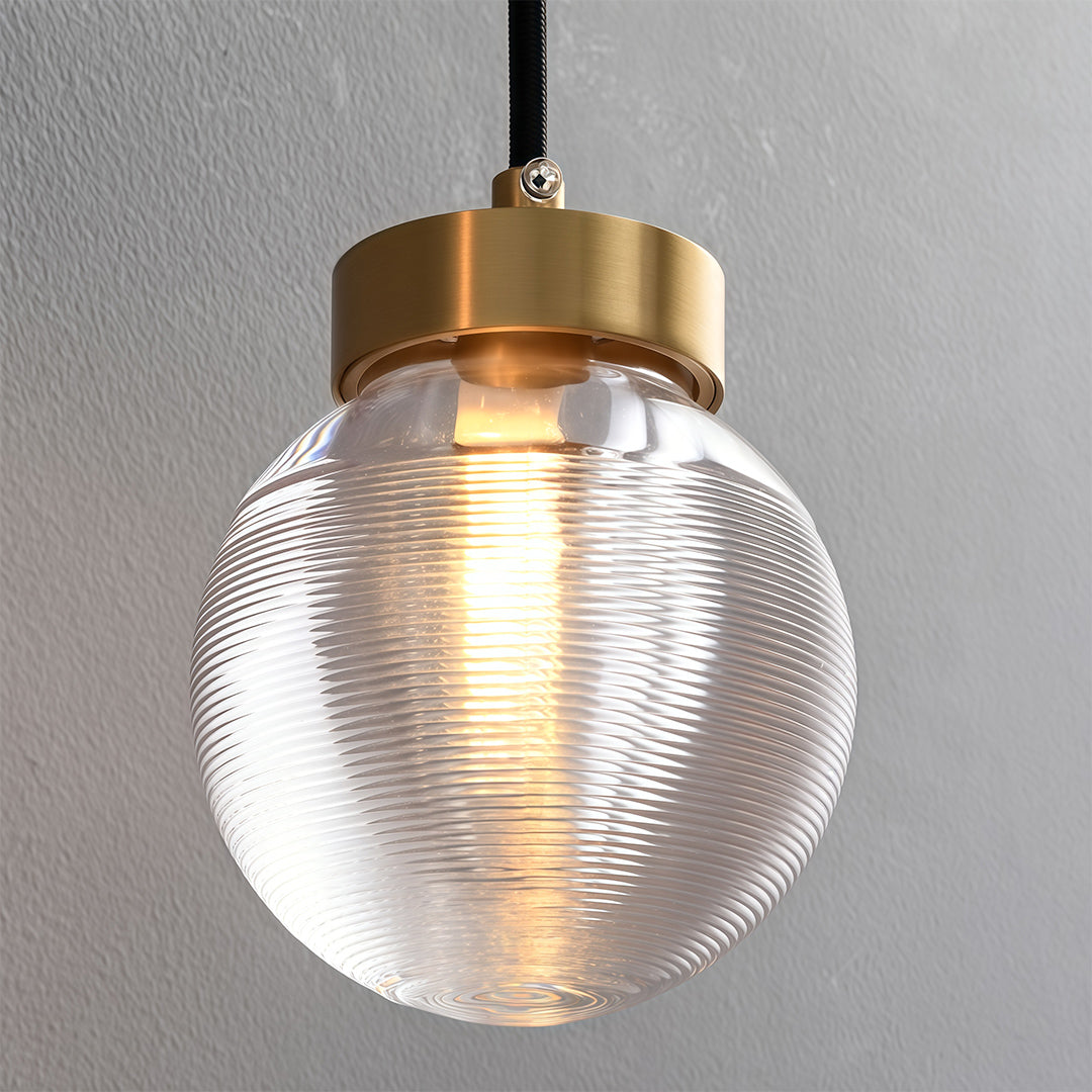 WINTHROP COPPER GLASS INLAY CHANDELIER