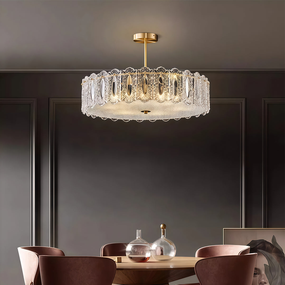 VERDANT HALL COPPER GLOBE SEMI-FLUSH LIGHT