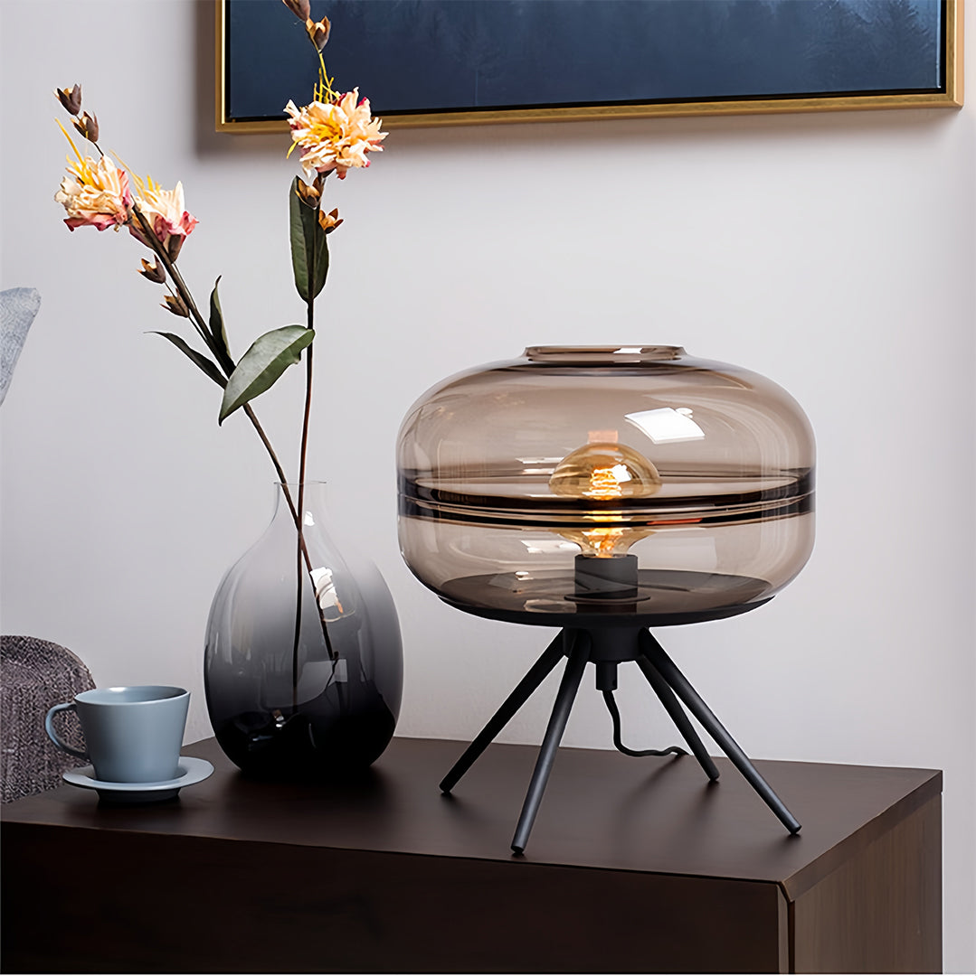 WINTERBOURNE GLAZED GLASS TRIPOD LAMP