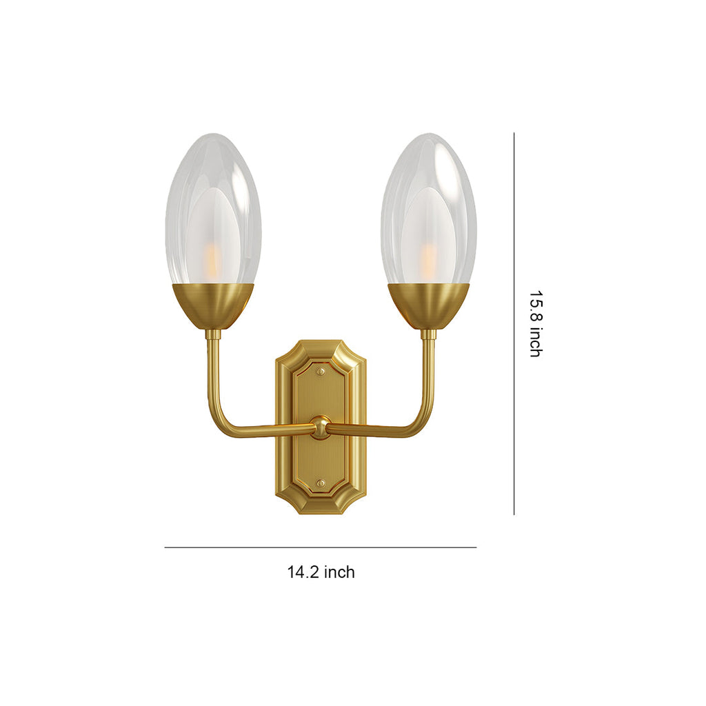 WINTHORPE COPPER TWIN HEAD WALL LANTERN