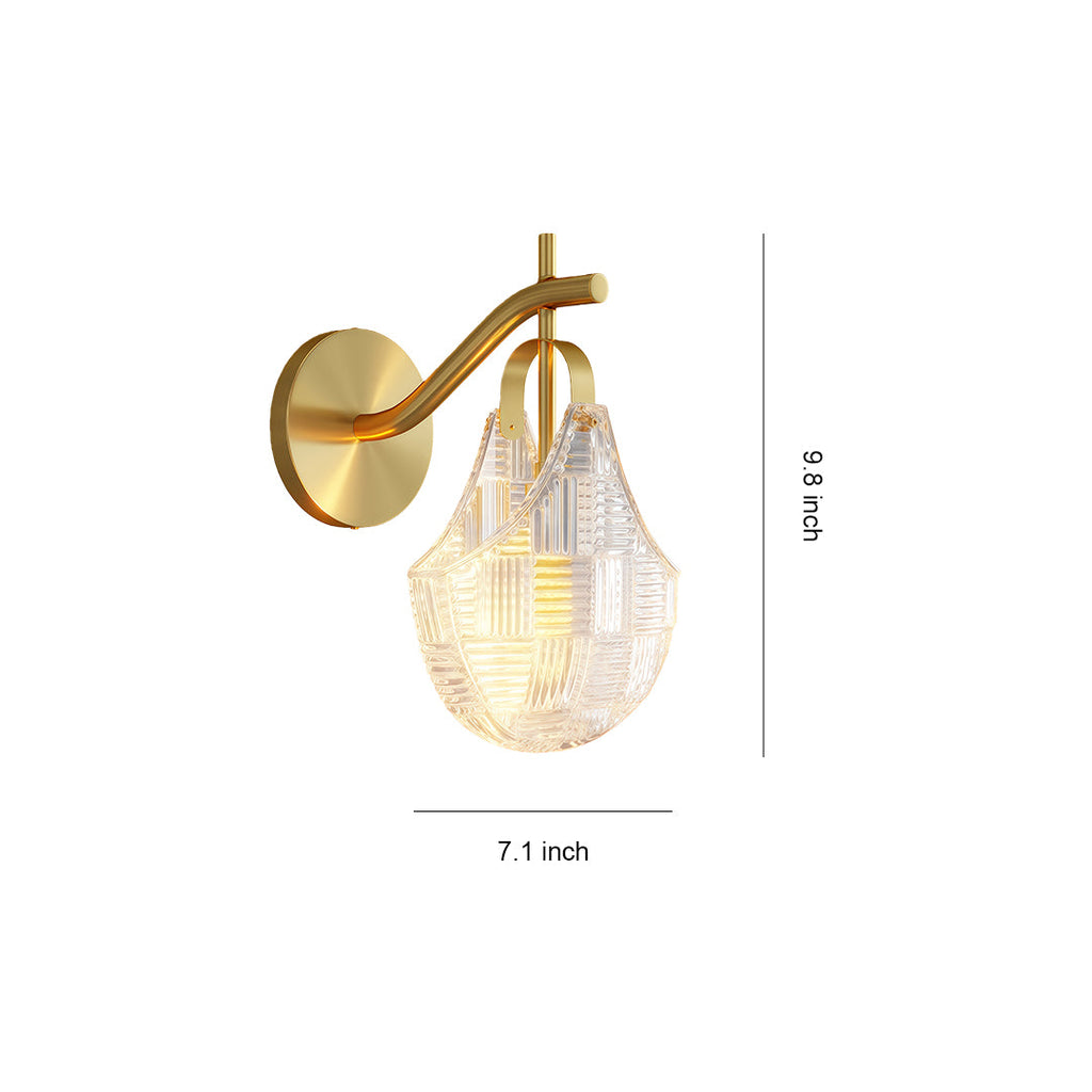 WINCHESTER CRYSTAL FLUSH MOUNT WALL LAMP