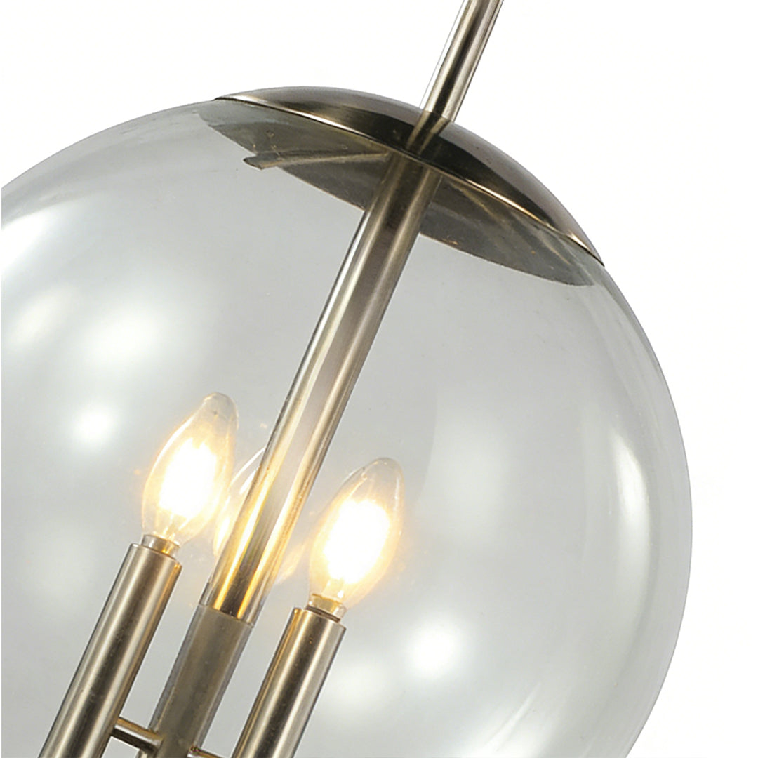 WINTHROP SILVER GLOBE HANGING LUMINAIRE