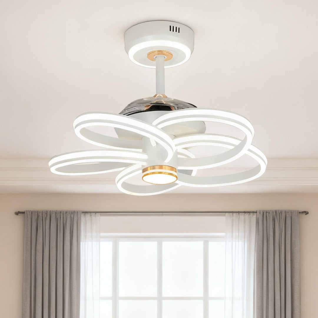 WINDSOR BLOOM IRON CEILING FAN WITH INTEGRATED LIGHTING