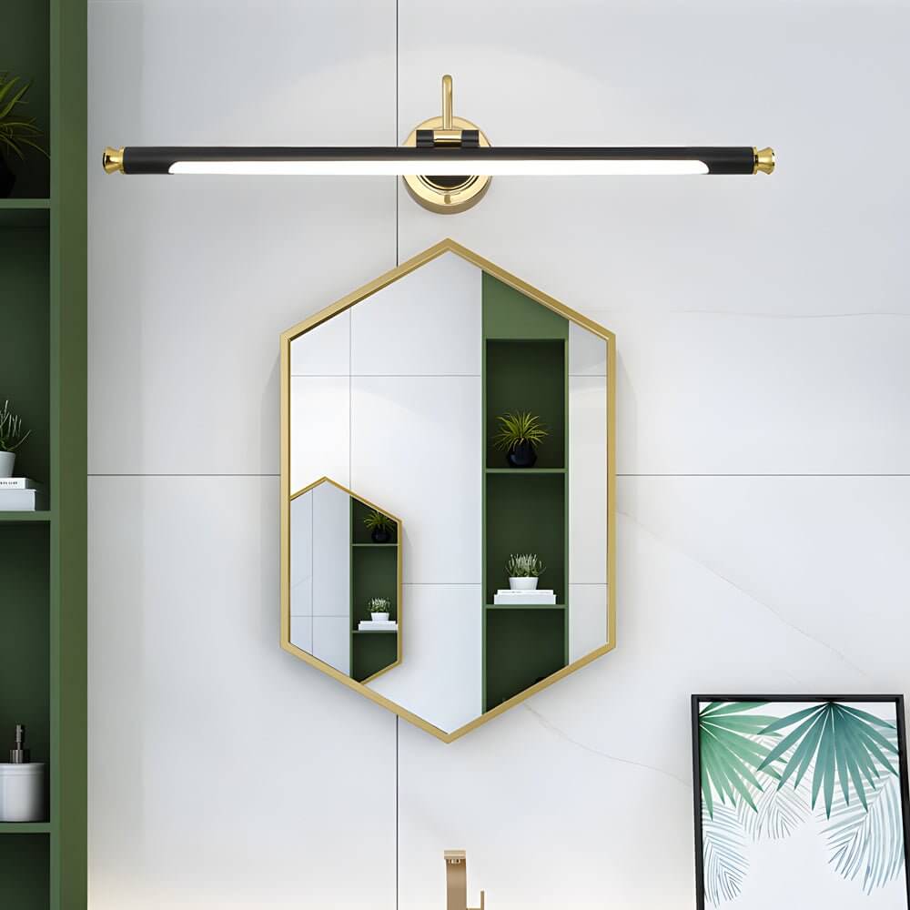 WINTERBOURNE ROTARY GLOBE VANITY LIGHT IN GOLD AND BLACK