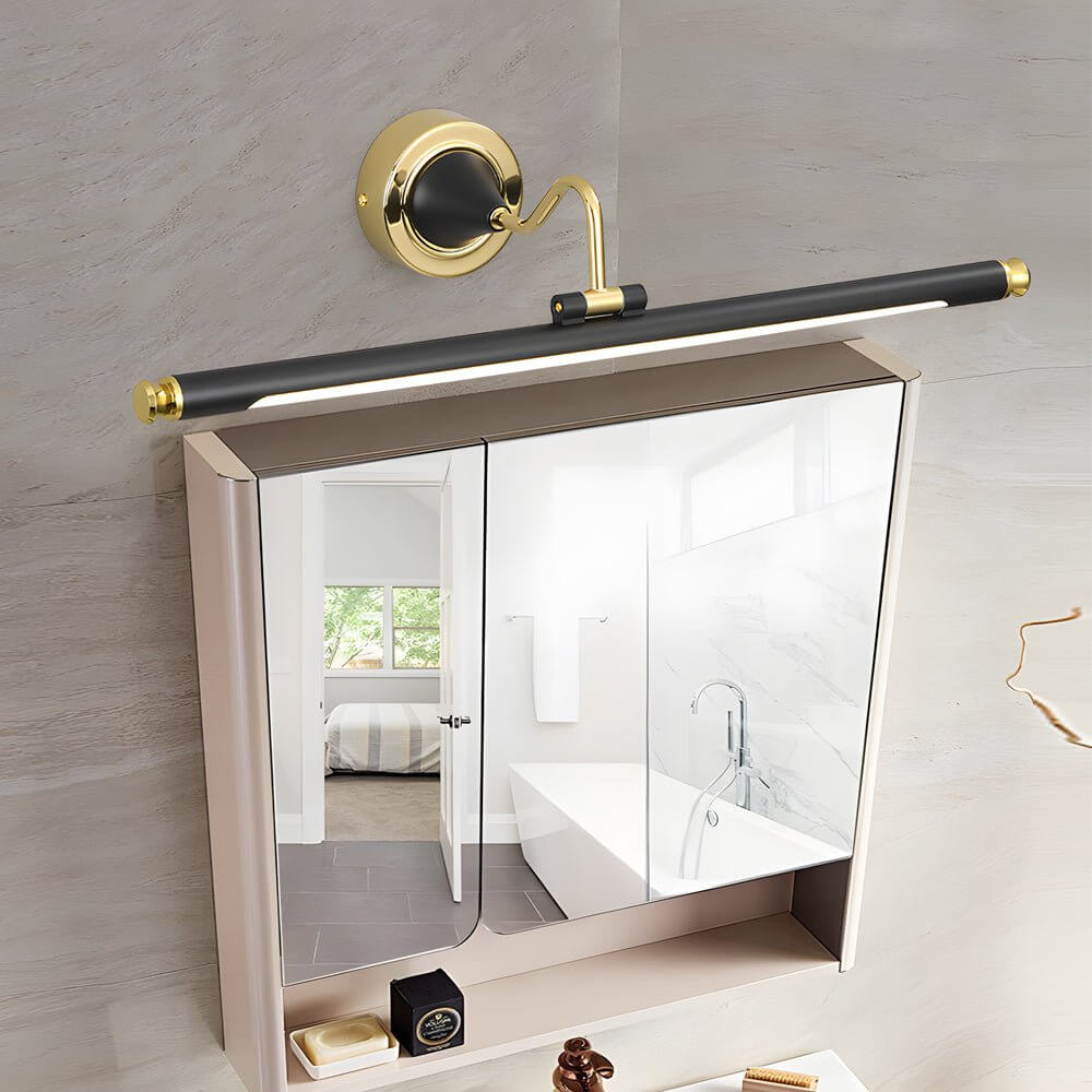 WINTERBOURNE ROTARY GLOBE VANITY LIGHT IN GOLD AND BLACK