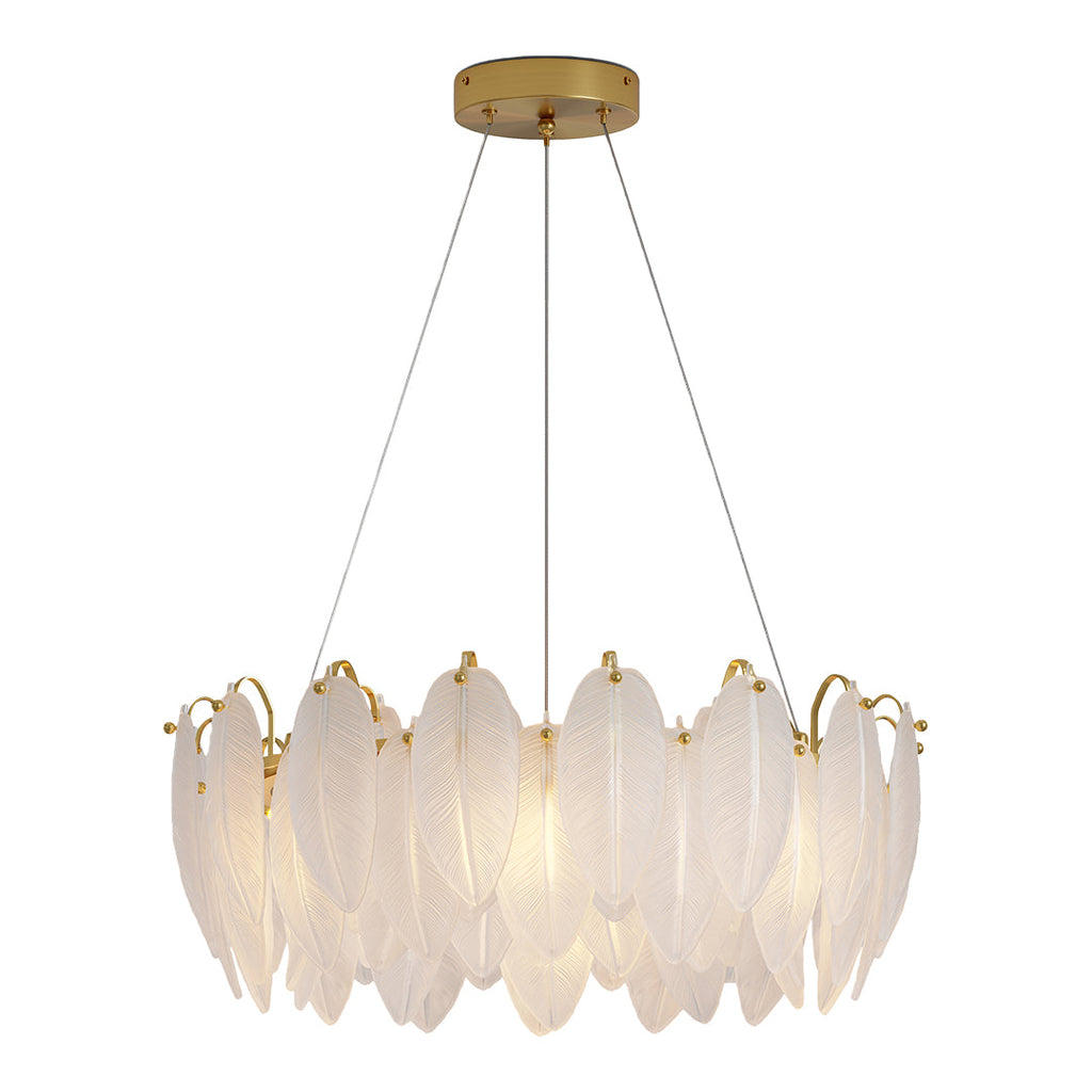 FELICITY FEATHERED GLASS CEILING LANTERN