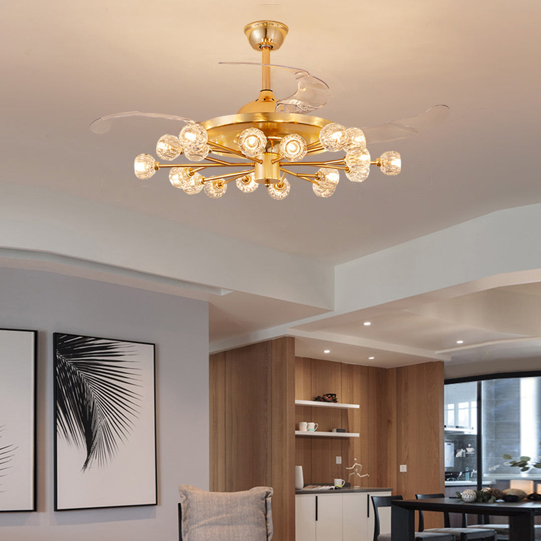 FENWICK CRYSTAL LUMINAIRE CEILING FAN