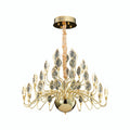 VANDERBILT GILDED CRYSTAL CROWN CEILING LUMINAIRE