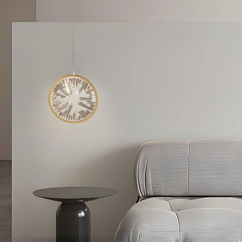 WINTHROP GILDED CRYSTAL SPIRAL LUMINAIRE