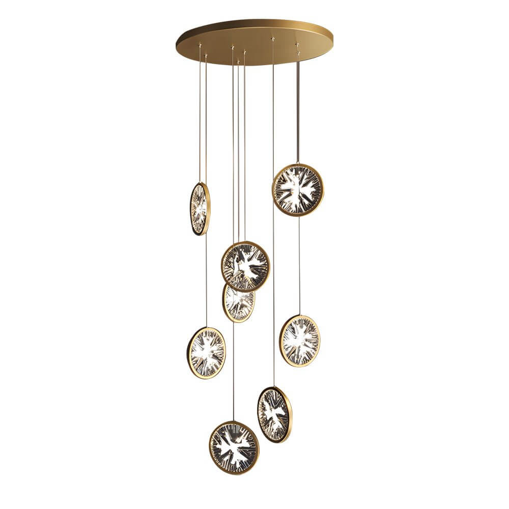 WINTHROP GILDED CRYSTAL SPIRAL LUMINAIRE