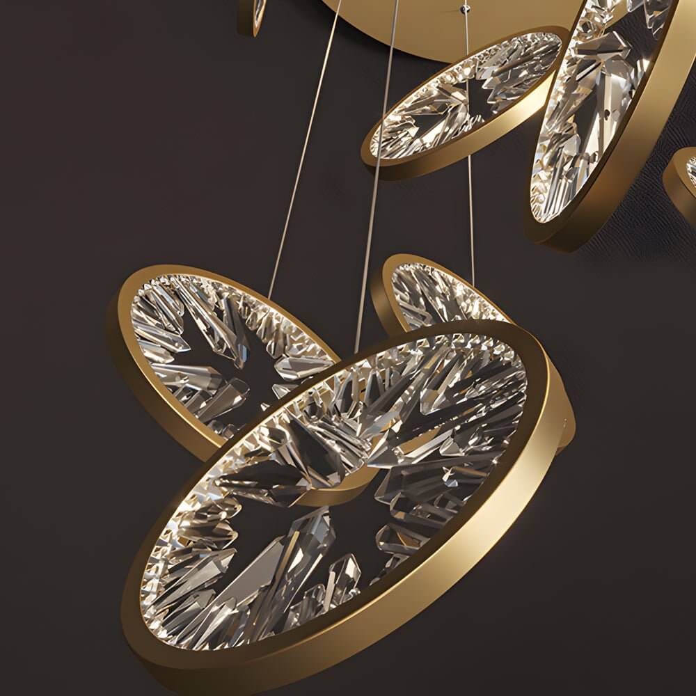 WINTHROP GILDED CRYSTAL SPIRAL LUMINAIRE