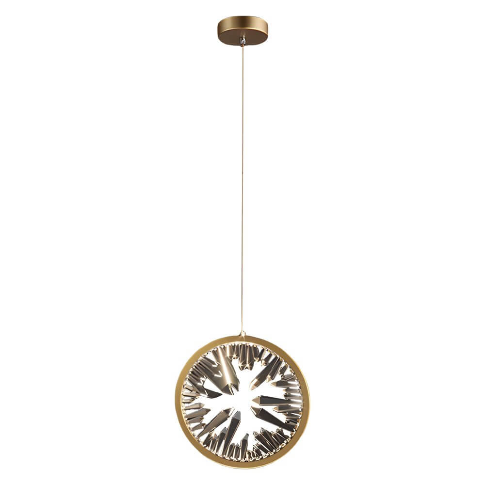 WINTHROP GILDED CRYSTAL SPIRAL LUMINAIRE