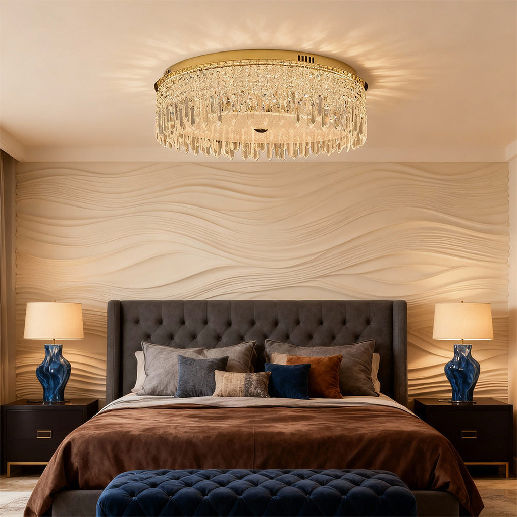 WINTHROP CRYSTAL FLUSH-MOUNTED LIGHT FIXTURE