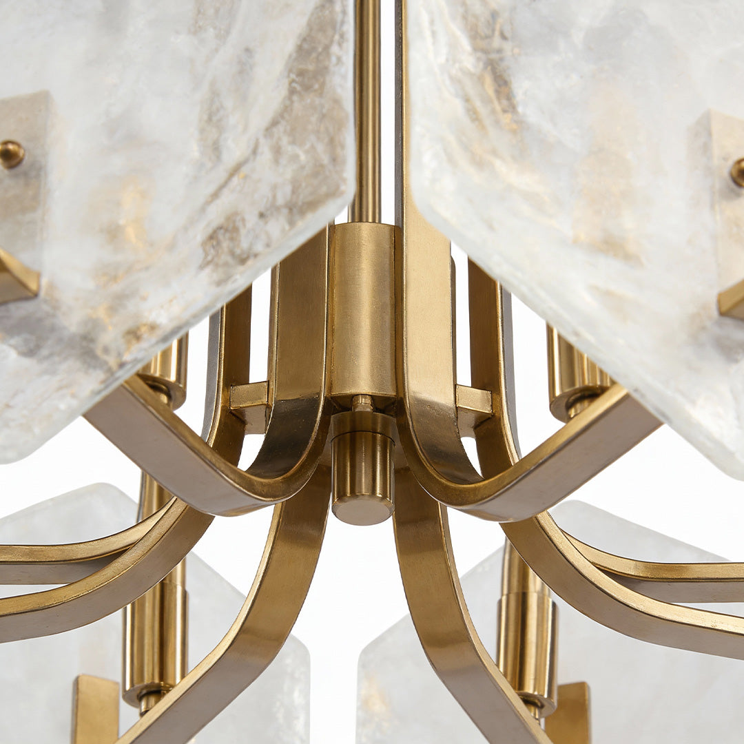 FARNWORTH ARTISANAL GOLDEN GEOMETRIC CEILING LANTERN