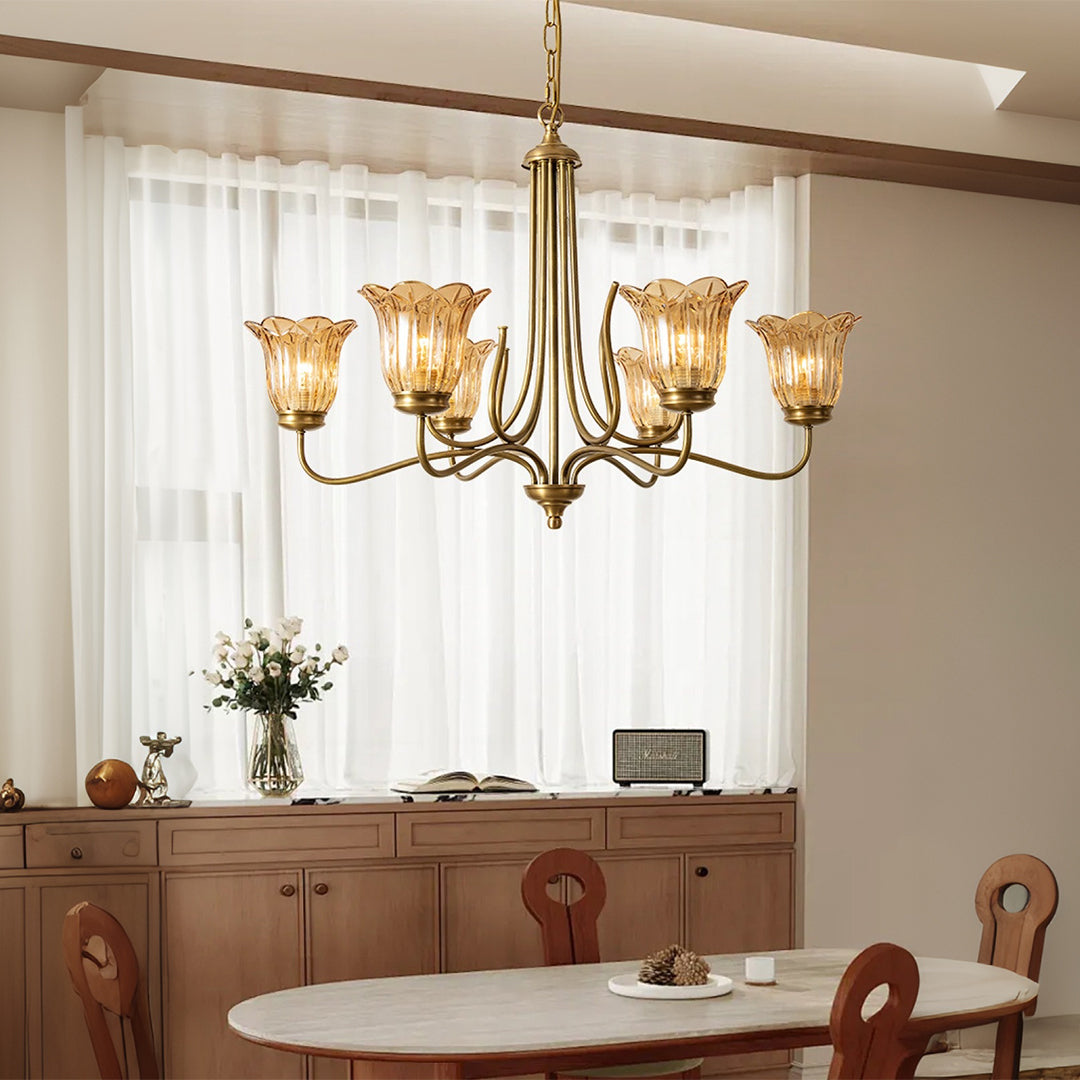 WINDSOR COPPER GLASS ORB CHANDELIER