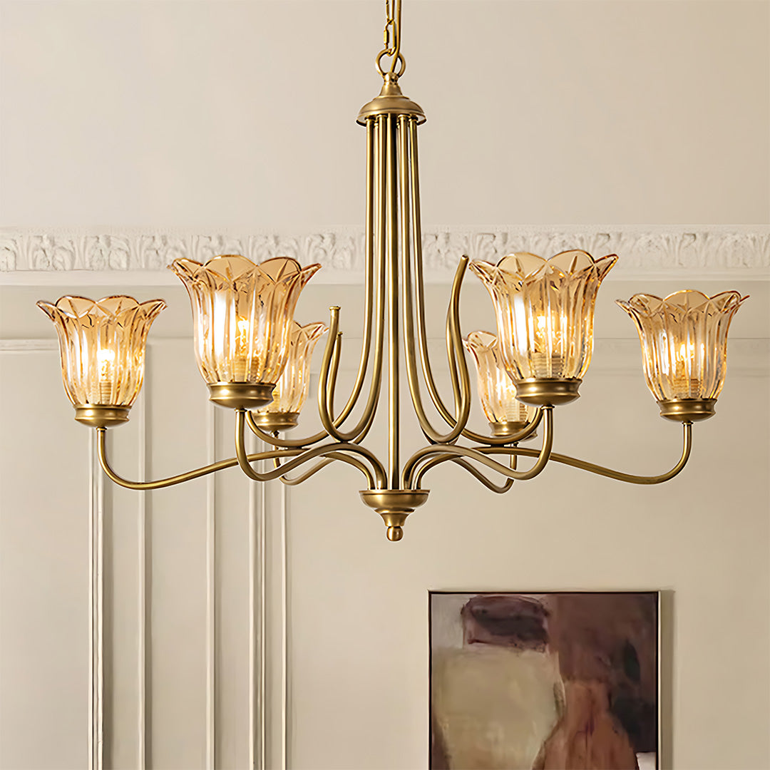 WINDSOR COPPER GLASS ORB CHANDELIER