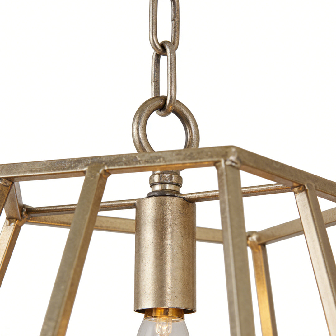 WINTHROP GOLD GEOMETRIC HANGING LANTERN