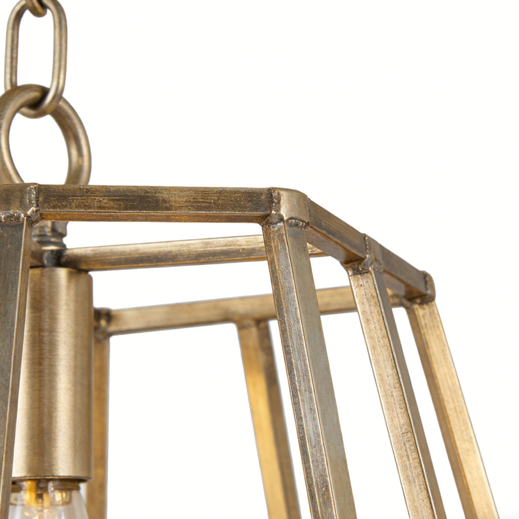 WINTHROP GOLD GEOMETRIC HANGING LANTERN