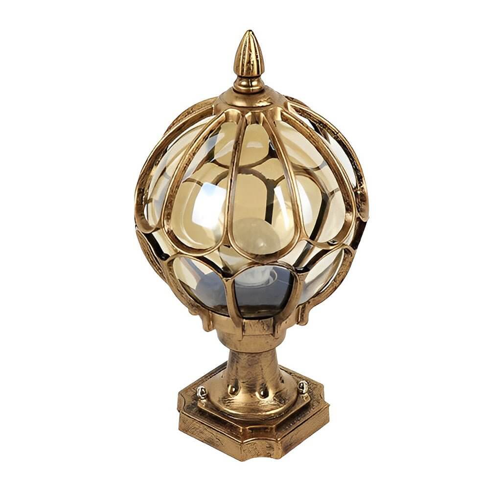 WINDSOR COPPER ORB FENCE LANTERN