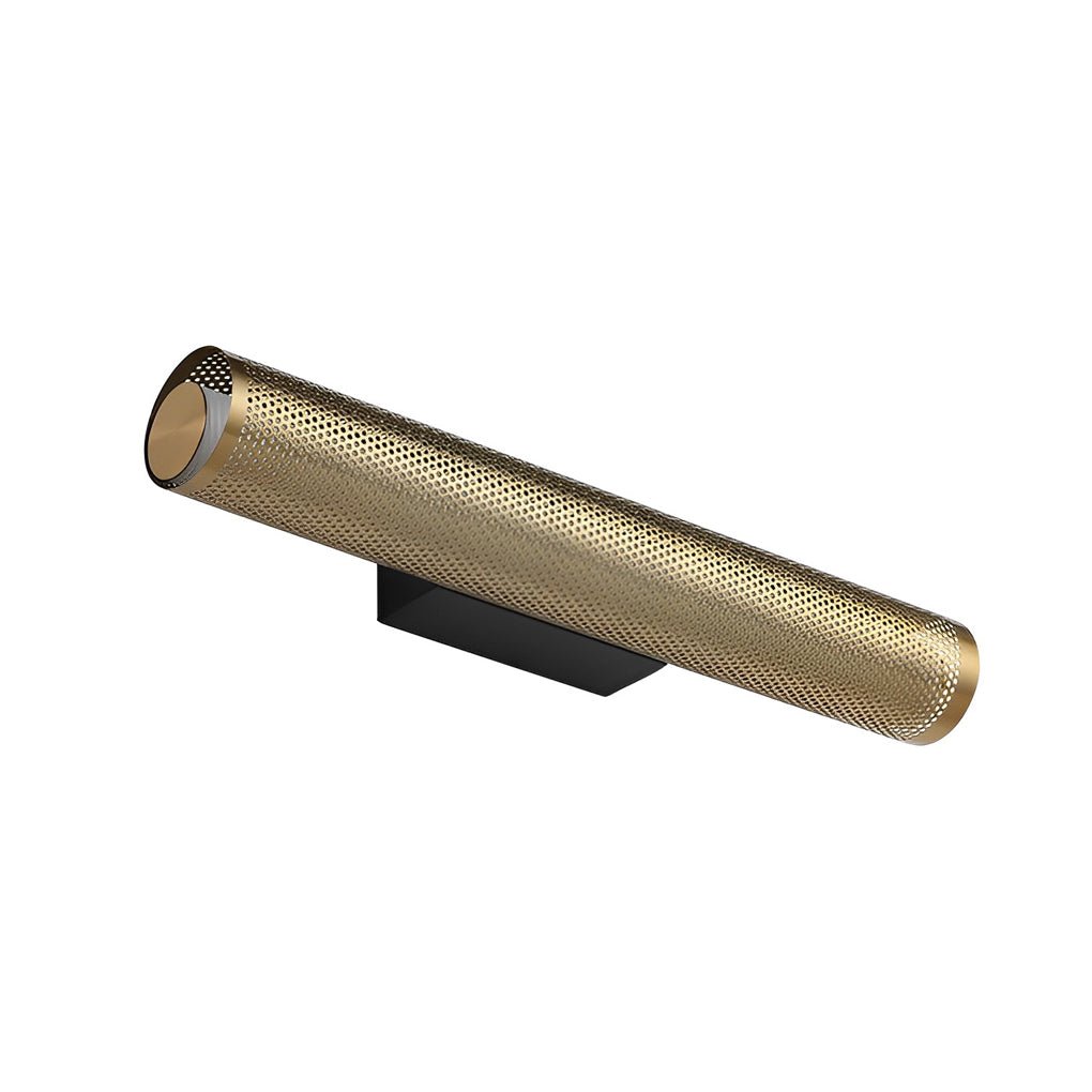 BROOKHAVEN MESH-ENCASED GOLD BATHROOM ILLUMINATOR