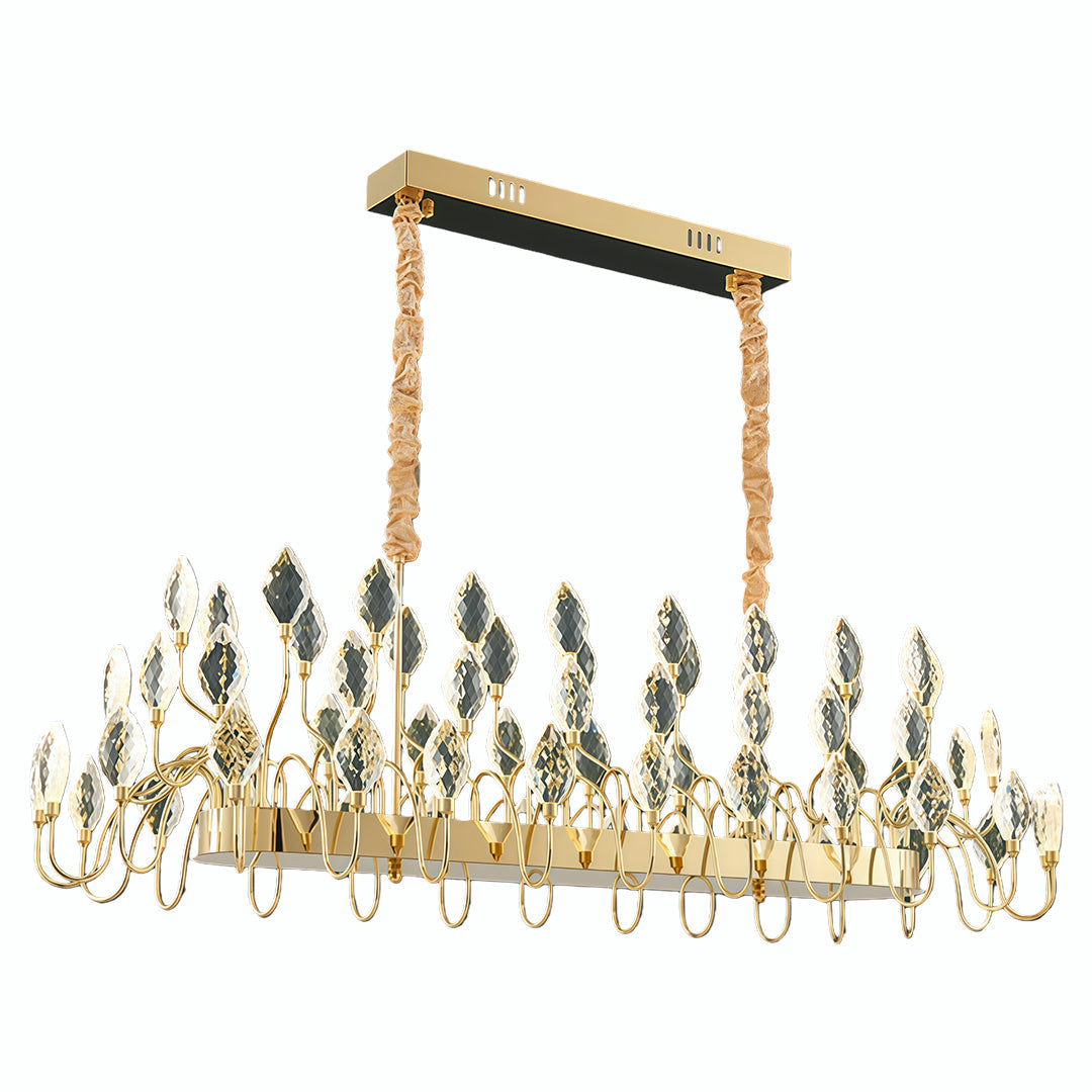 VANDERBILT GILDED CRYSTAL CROWN CEILING LUMINAIRE