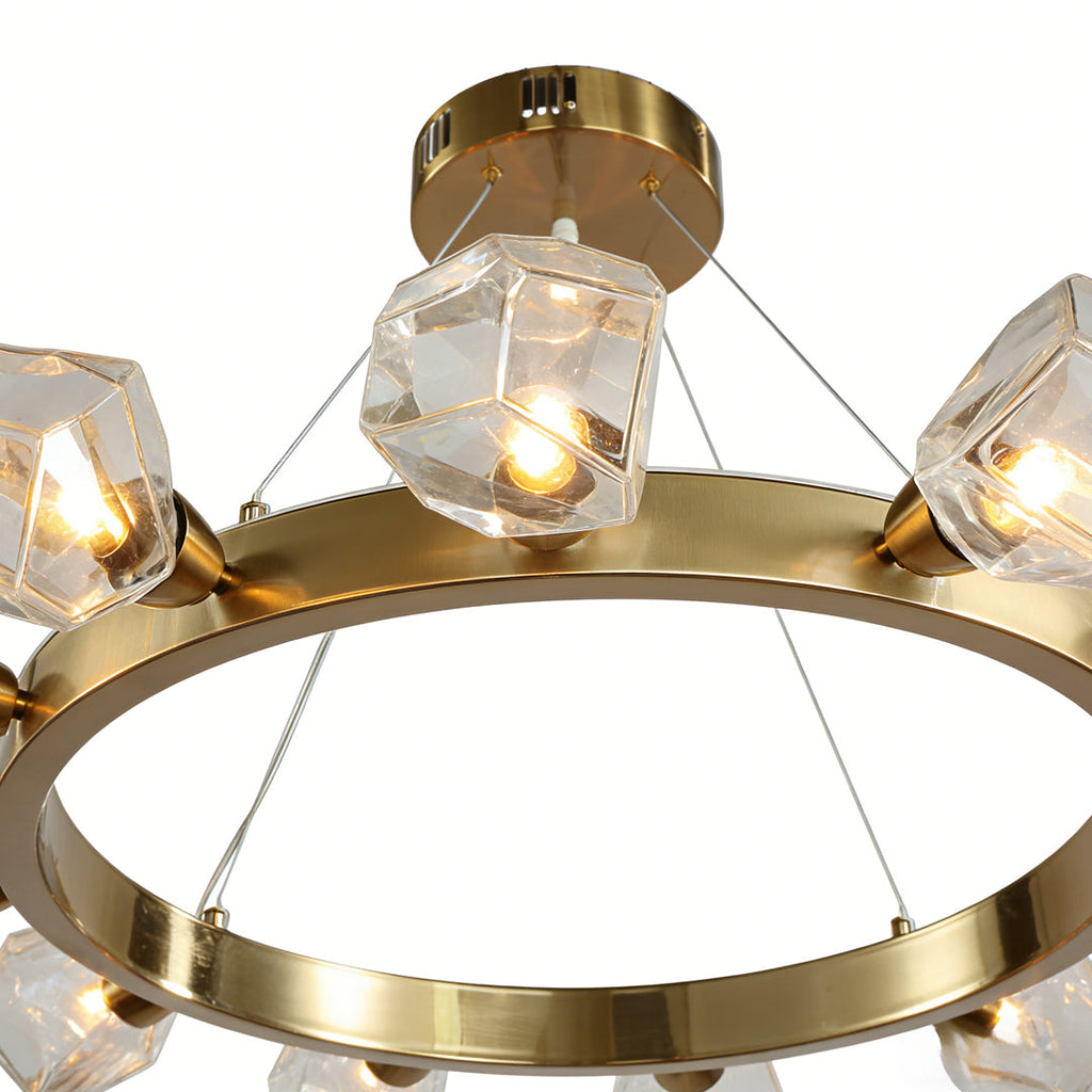 WINTHORPE GLEAMING ORB BRASS CHANDELIER