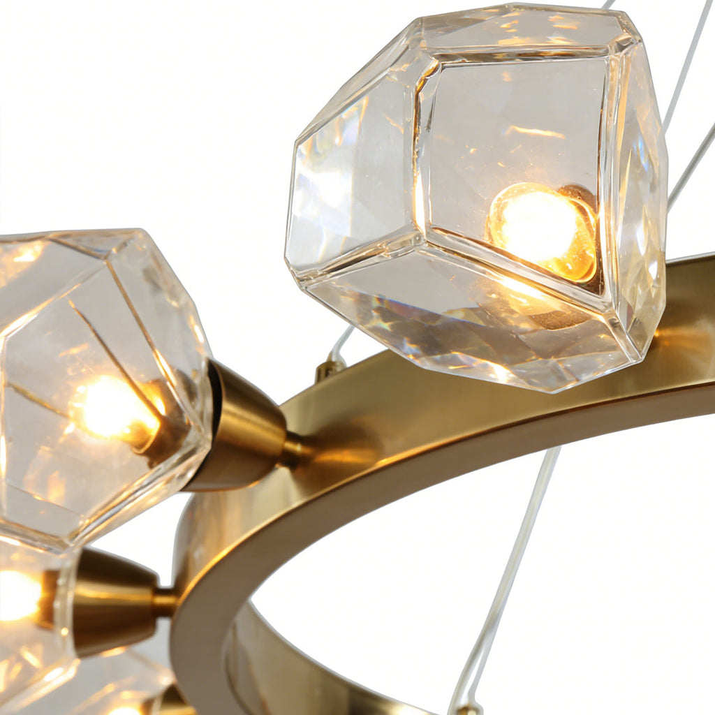 WINDSOR GLEAM POLISHED BRASS RING CHANDELIER