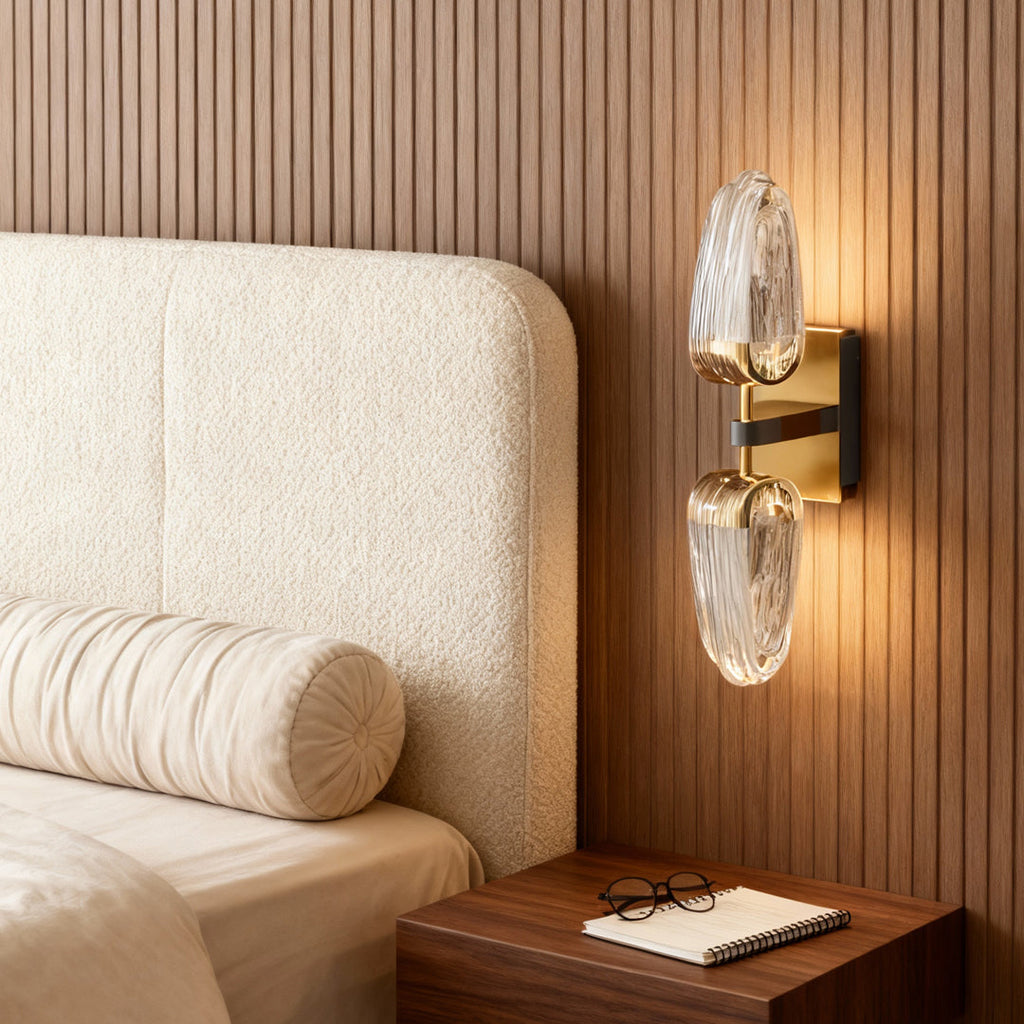 FENWICK GOLDEN ACRYLIC FLUSH MOUNT LUMINAIRE