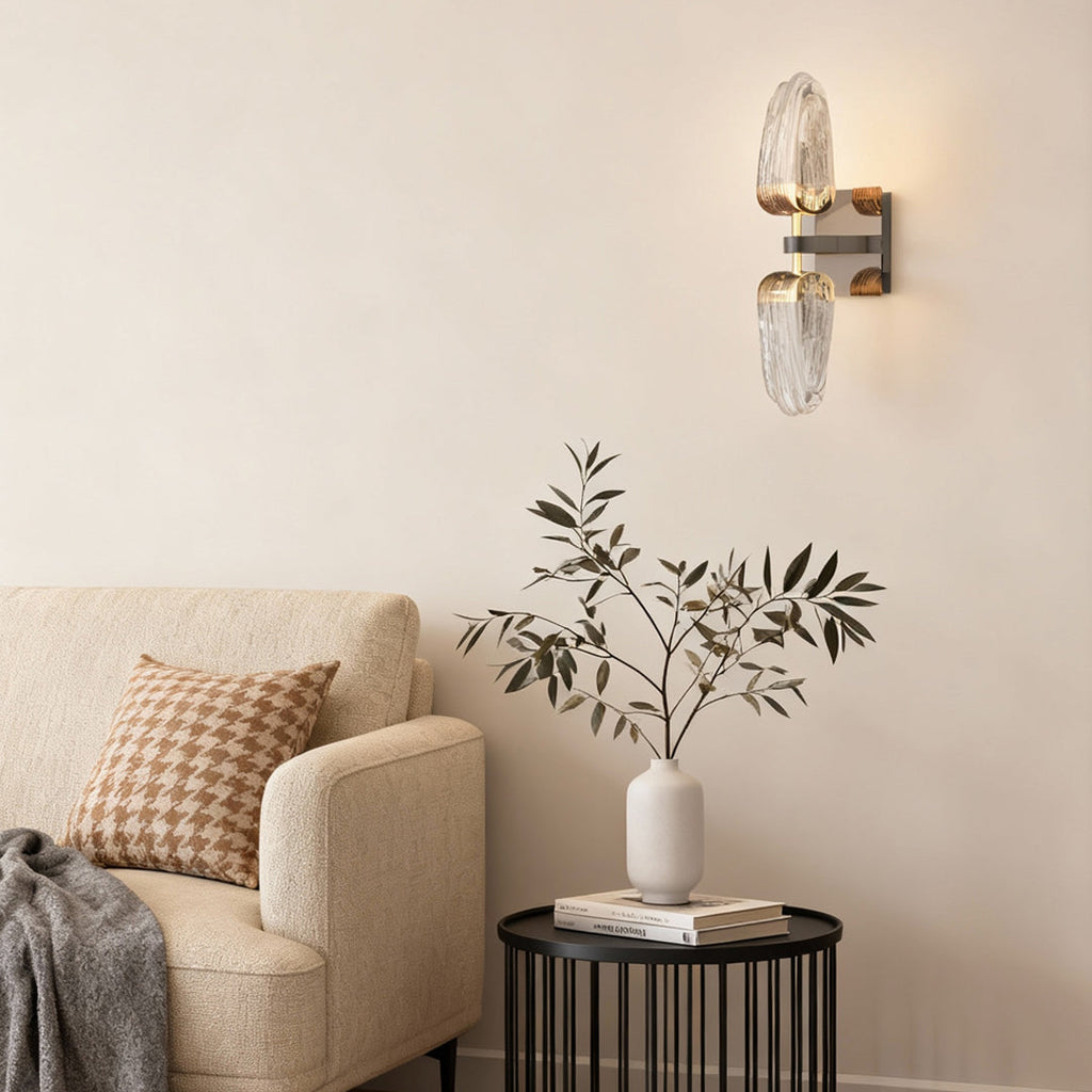 FENWICK GOLDEN ACRYLIC FLUSH MOUNT LUMINAIRE