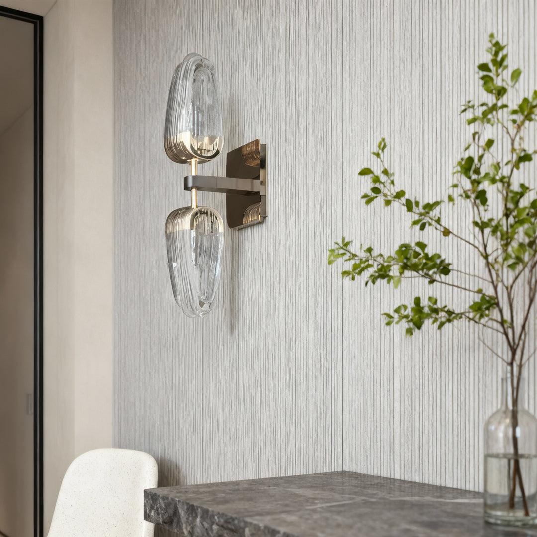 FENWICK GOLDEN ACRYLIC FLUSH MOUNT LUMINAIRE