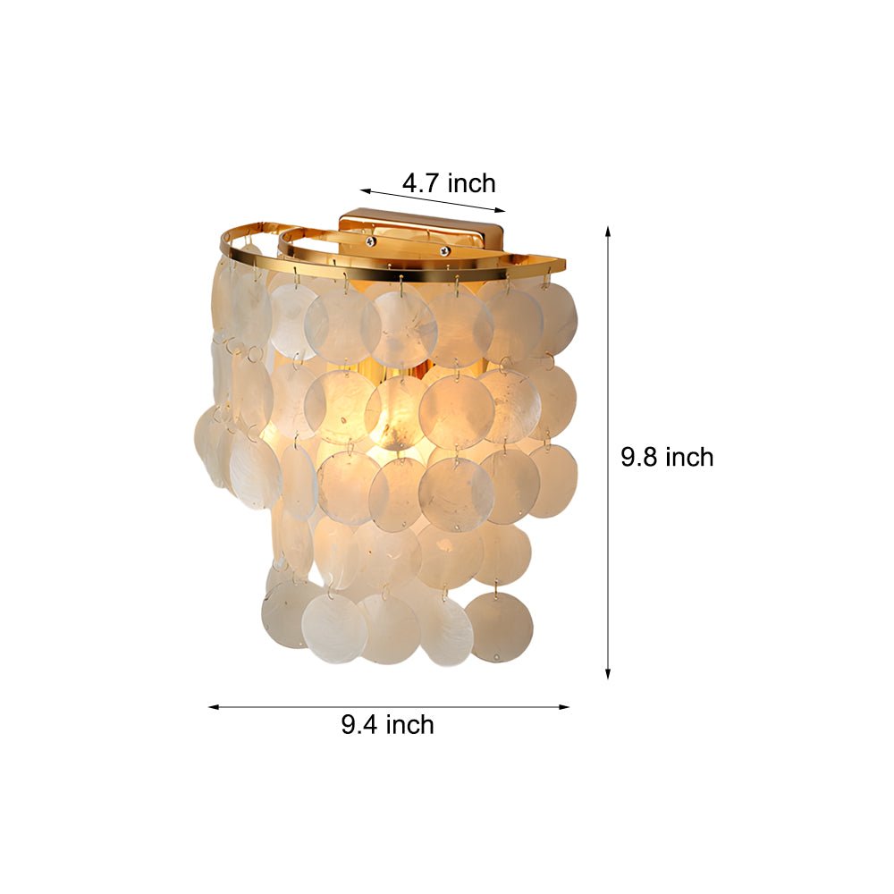 WINDSOR CAPIZ SHELL GLOWING WALL LANTERN