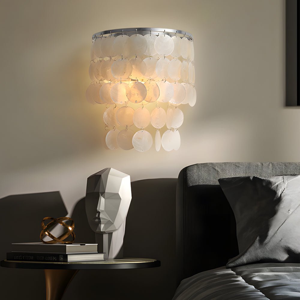 WINDSOR CAPIZ SHELL GLOWING WALL LANTERN