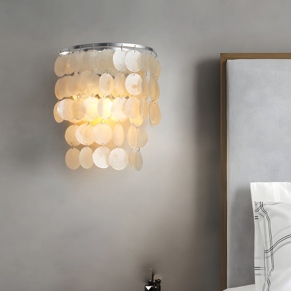 WINDSOR CAPIZ SHELL GLOWING WALL LANTERN
