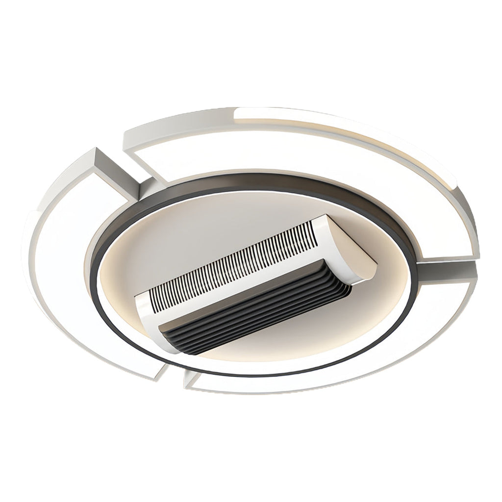 1. **WINSLOW AURORA AIRFLOW LAMP**  
   A modern bladeless ceiling fan featuring a full spectrum LED light, designed for optimal airflow and illumination.

2. **CAVENDISH LUMINAIRE CEILING FAN**  
   A sophisticated bladeless fan with integrated LED light