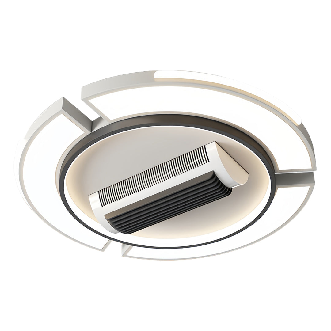 1. **WINSLOW AURORA AIRFLOW LAMP**  
   A modern bladeless ceiling fan featuring a full spectrum LED light, designed for optimal airflow and illumination.

2. **CAVENDISH LUMINAIRE CEILING FAN**  
   A sophisticated bladeless fan with integrated LED light