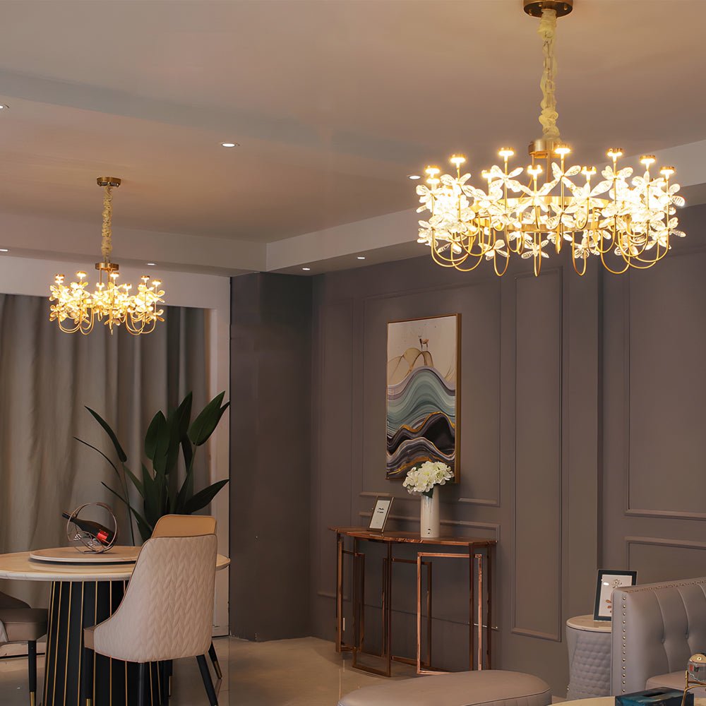 WINTHORPE 24-BULB CRYSTAL BLOOMING CEILING LIGHT