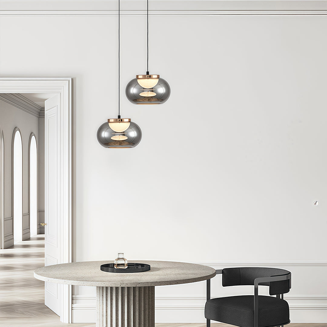 WINDSOR GRAY ORB METAL CEILING LANTERN