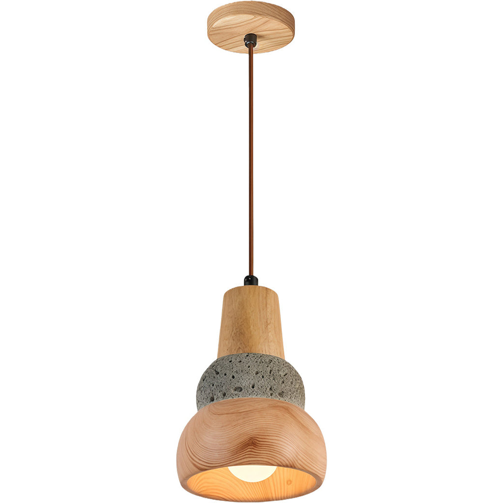 WINTHROP WOODEN CEMENT HANGING LANTERN