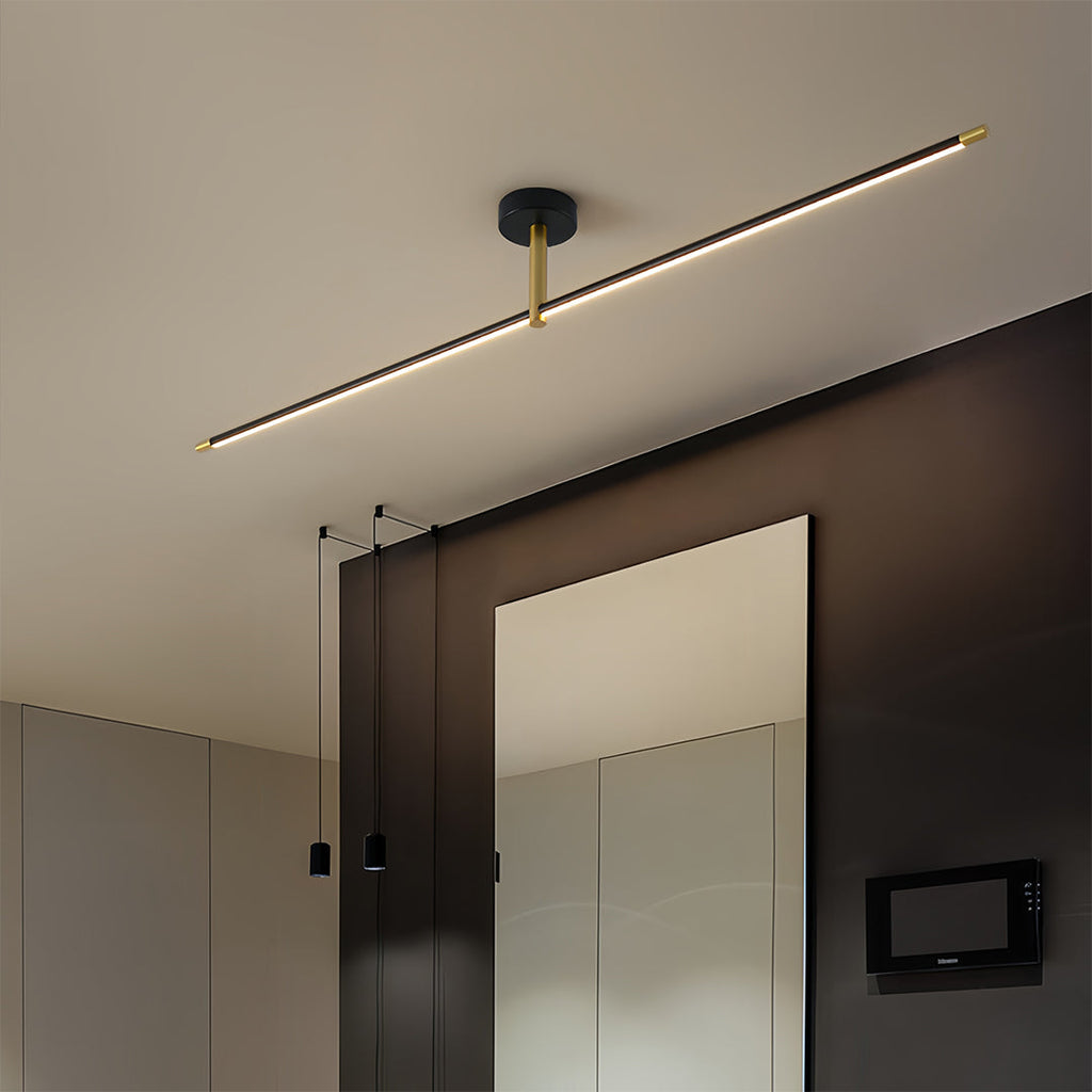 FENWICK MODERNIST BLACK AND GOLD LED CEILING LIGHT