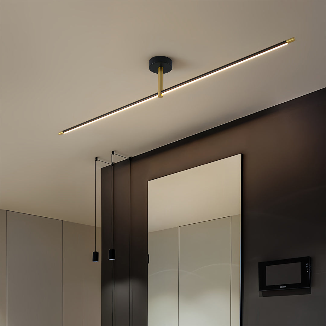 FENWICK MODERNIST BLACK AND GOLD LED CEILING LIGHT
