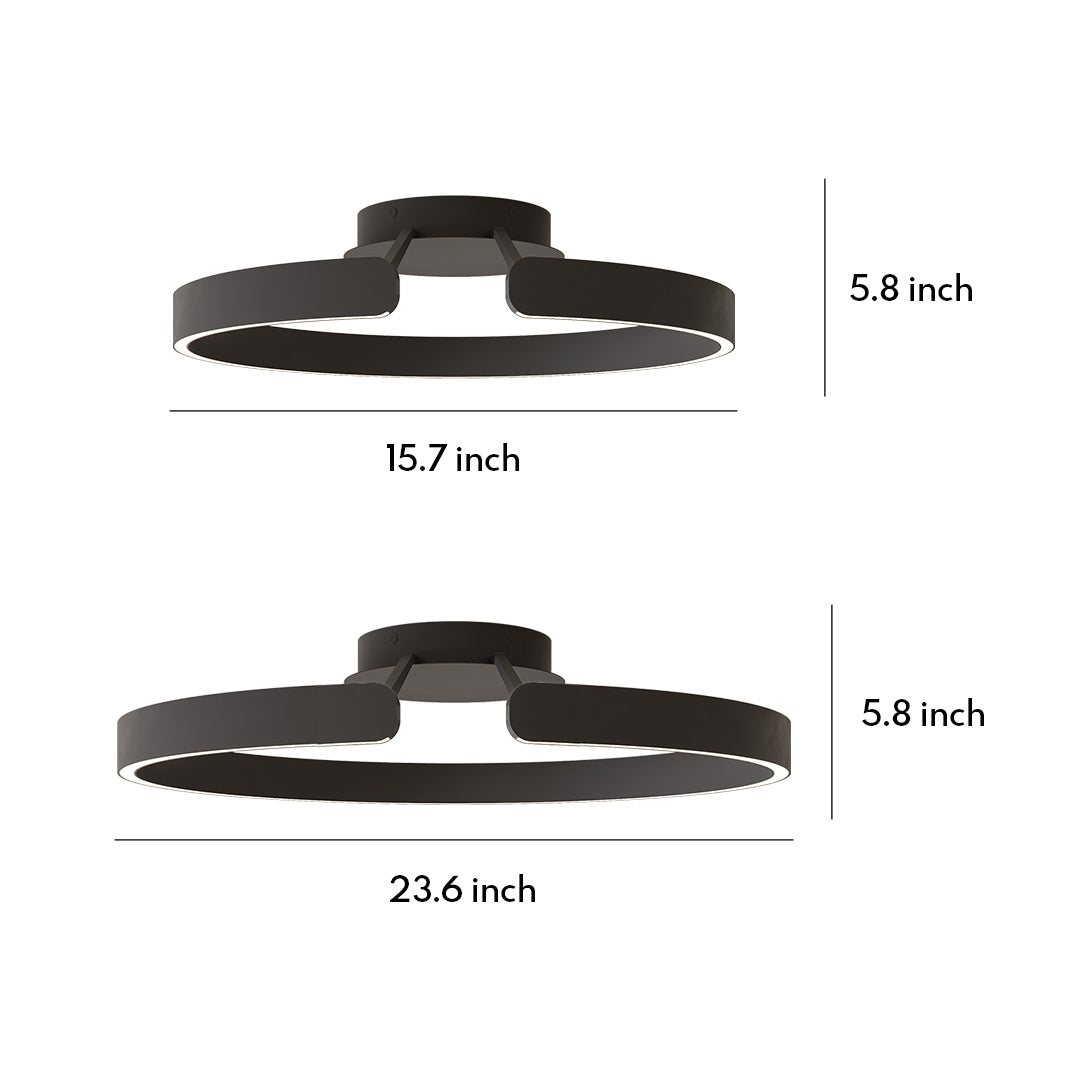 LEICESTER RINGED FLUSH CEILING LANTERN