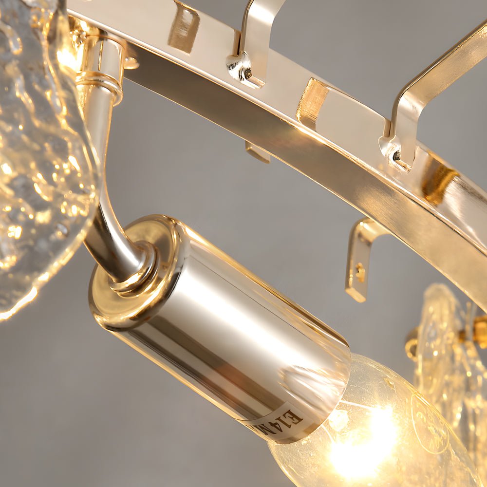 WINTERBOURNE LEAF-INSPIRED GLASS TRILOGY CHANDELIER