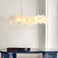 WINTERBOURNE LEAF-INSPIRED GLASS TRILOGY CHANDELIER