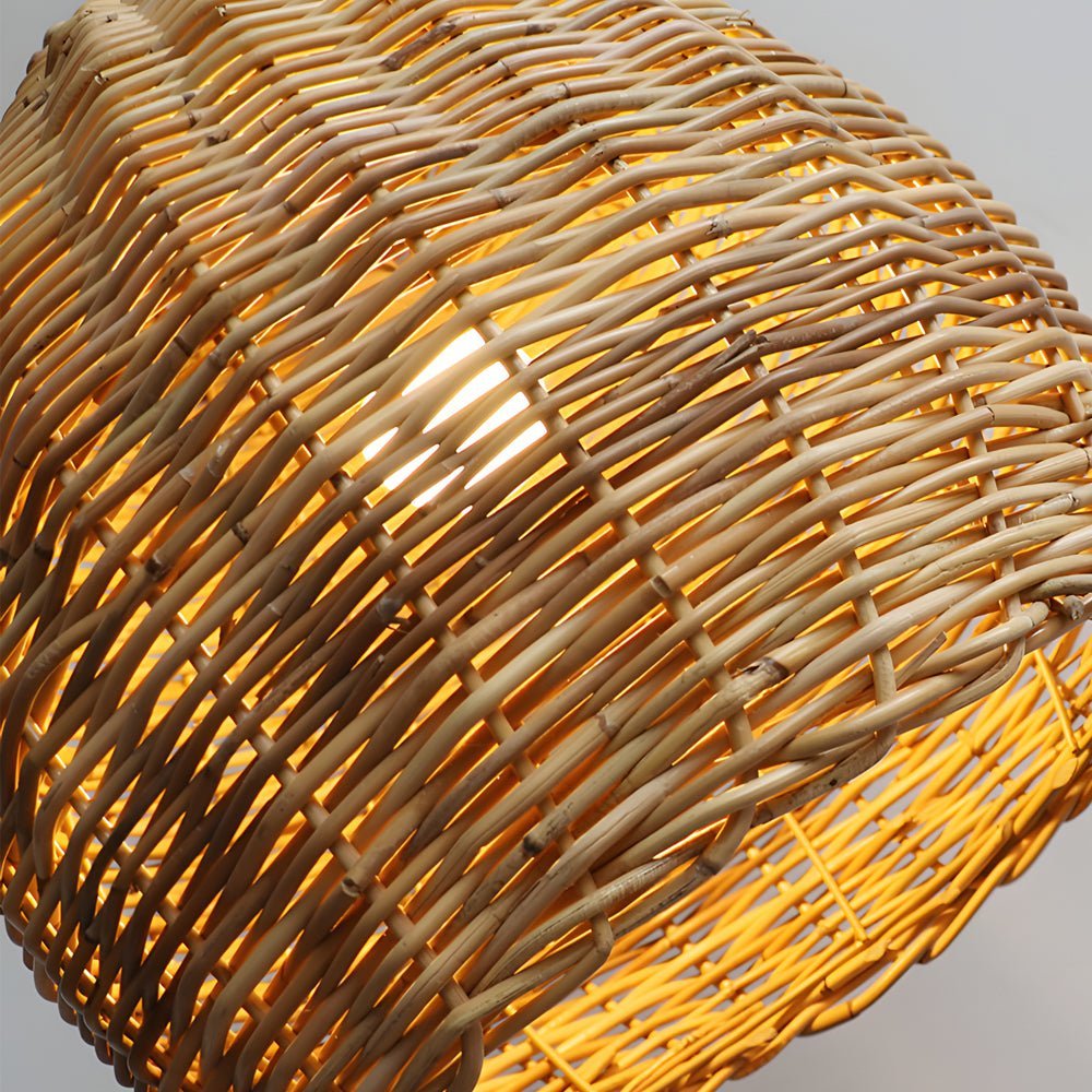 FENWICK WOVEN CANE LED CEILING LANTERN