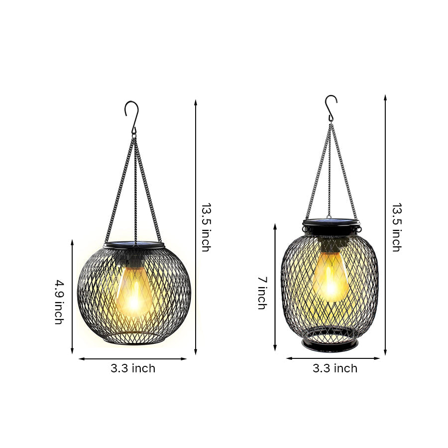 BRAMBLETON SOLAR MESH LANTERN HANGING LIGHTS