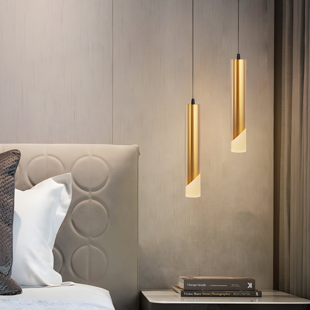 WINDSOR GOLDEN TAPERED TRIO LED PENDANT LIGHTS