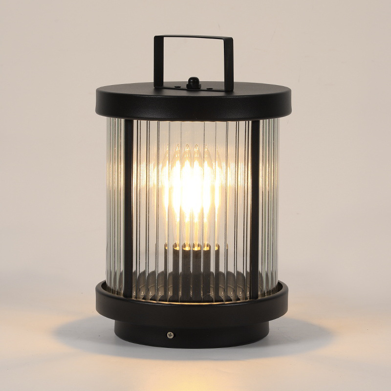 WINTERBOURNE STRIPED GLASS SOLAR LANTERN