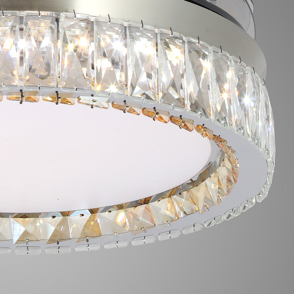 WINDSOR CRYSTAL-ENCASED CEILING FAN WITH REMOTE LIGHTING CONTROL
