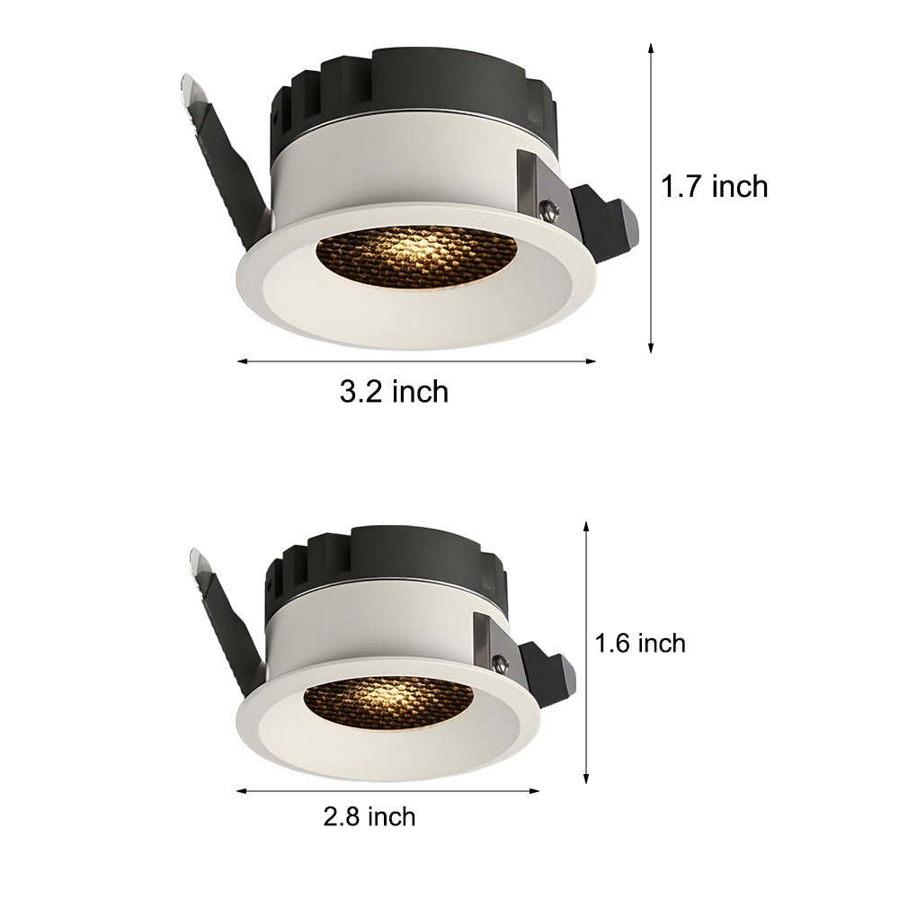 FENWICK HONEYCOMB ILLUMINATION ROUND RECESSED LIGHT, 7W/9W